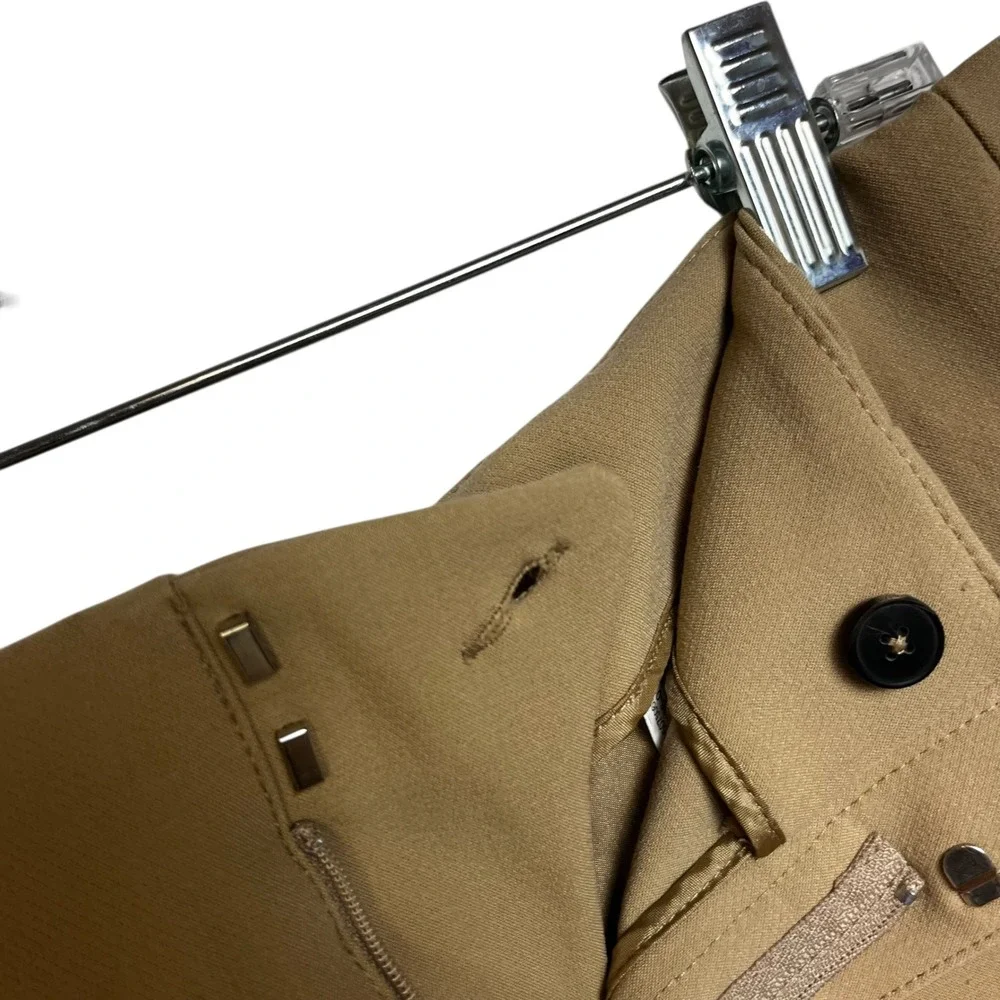 ZARA Womens Camel Tan High Waisted Pleated Tapered‎ Dress Pants Size 8 EUR 40